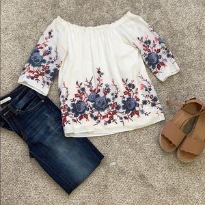Embroidered top